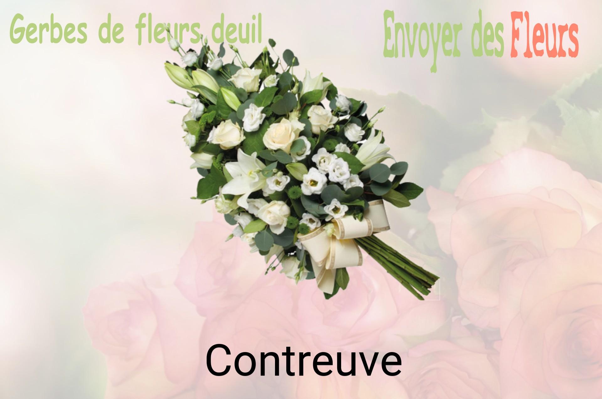Gerbe de fleurs de deuil livrée à Contreuve